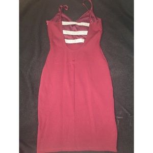 Burgundy midi Dress